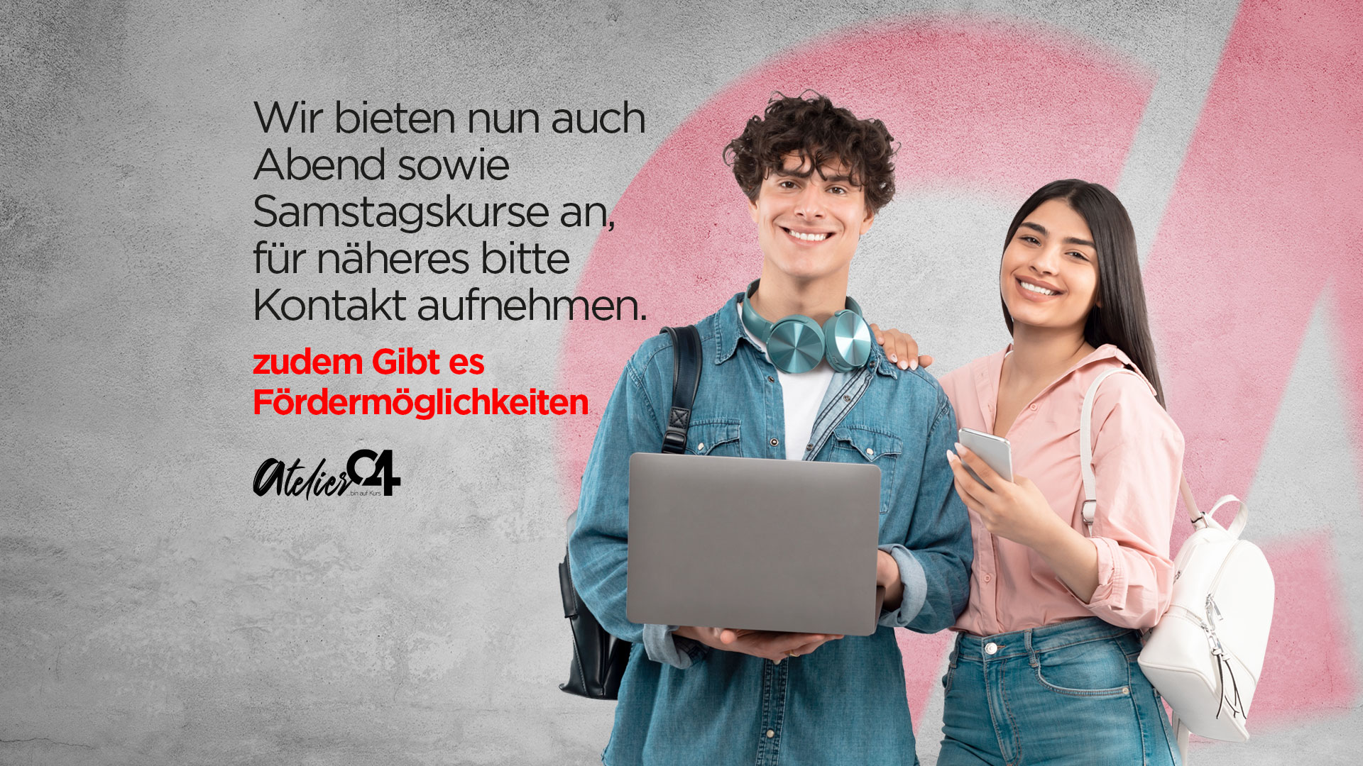 Neu: Kurse Abends und am Wochenende!